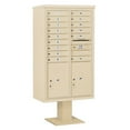 thumbnail image 5 of Salsbury Industries Pedestal Mounted 15 Door Front Load 4C Horizontal Cluster Box Unit with 2 Parcel Lockers, 5 of 6