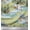 Greenish Beige, variant on Soimoi White Silk Fabric Animals & Pine Tree Printed Fabric 1 Yard 42 Inch Wide