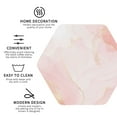 thumbnail image 3 of Naloa Pink Marble Leather Coasters for Drinks, Durable Drink Coasters 4 Set for Tabletop Protection, Luxurious Home Décor and Housewarming Gift ( {designName})Hexagon, 3 of 6