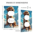 thumbnail image 3 of KLL Cartoon Cloud Puppy Pattern Electrical Outlet Covers, 3" x 5" 1 Pack Electric Receptacle Plug Covers for Decorator Receptacle Outlet & Switch-Style S, 3 of 6