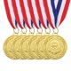 thumbnail image 1 of Medallas de Oro Uxcell de 2 Pulgadas Premio Ganador 1er Lugar con Cinta al Cuello Roja Blanca Azul 6 Pcs, 1 of 7