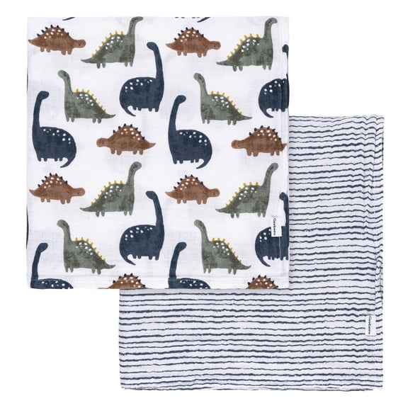 Gerber Gender Neutral Muslin Blanket, 2 Pack