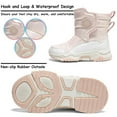 thumbnail image 4 of Stepedia Kids Girls Snow Boots Winter Waterproof Slip Resistant Boys Cold Weather Boots, White Pink 12 Little Kid, 4 of 7