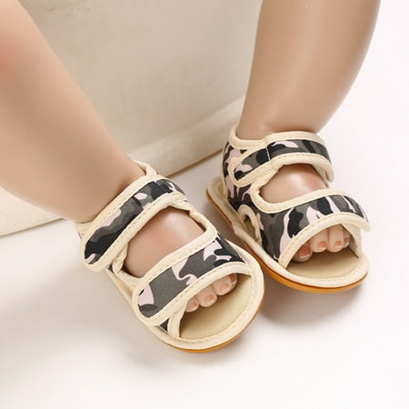 

NWQKYZGH Toddler Shoes Clearance Baby Boys Girls Sandals Soft Non-Slip Rubber Sole Prewalker Flat Walking Shoes Green 13