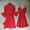 Red, variant on Silk Pajamas for Women Satin Silk Pajamas Cardigan Nightdress Bathrobe Ladies Robes Underwear Sleepwear Lounge Sets for Women