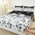 thumbnail image 3 of Castle Fairy Bow Leopard Glitter 4 Piece Bed Sheets King Size, 3 of 7