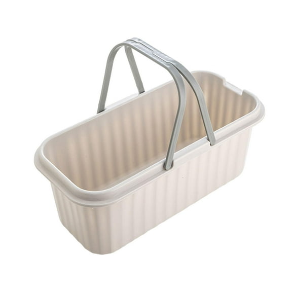 Cubo de agua con rueda, cubo de agua multiusos, cubo de fregona resistente, cubo de lavado para limpieza de la casa, Camping, chupar rueda Gris perfecl  Cubo de limpieza