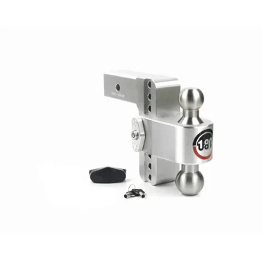 Weigh Safe Adjustable Trailer Hitch Ball Mount - 6" Adjustable Drop Hitch for 3" Receiver - Premium Heavy Duty Aluminum Trailer Tow Hitch w/ Chrome Plated Tow Balls (2" & 2 5/16") - 21,000 GTW