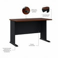 thumbnail image 4 of Bush Series A Collection 48W Desk, Hansen Cherry, 4 of 6