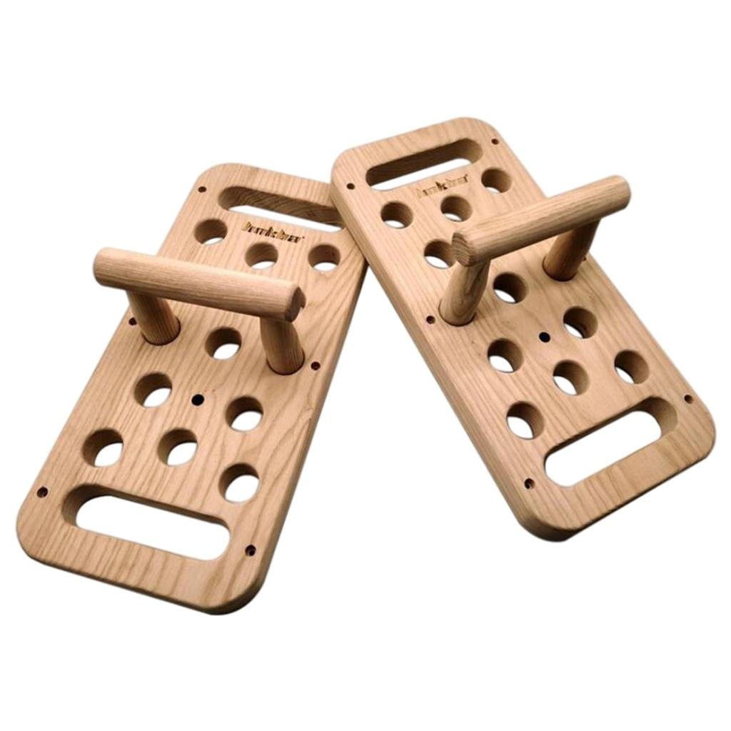 Wooden Climb Fingerboard Multifunction Climbing Pull up Bar Pushup A pair