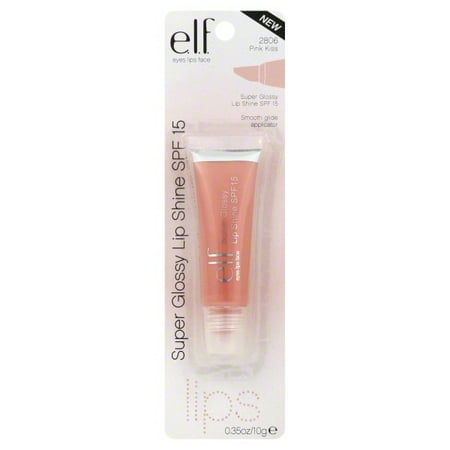 e.l.f. Supper Glossy Lip Shine with SPF 15, 2805 Pink Kiss, 0.35 Oz.