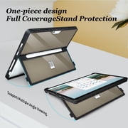 Hard Case for 13 Inch Microsoft Surface Pro 11 /10 /9 /8 - Shockproof Folio Rugged Cover with Clear Transparent Back Shell Compatible with Type Cover Keyboard