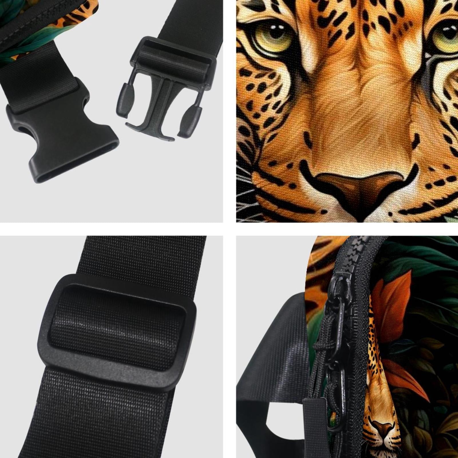 Leopard Lightweight Adjustable Sling Bag Waist Pack with Extension Strap Unisex - Ideal for Travel and Outdoor Activities