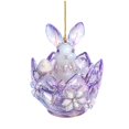 thumbnail image 2 of Ornaments Clearance! Purple Crystal Rabbit Acrylic Pendant Ba, 2 of 4
