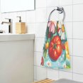 thumbnail image 3 of Yayeee 2 Pack Hand Towels for Bathroom 100% Cotton 16" x 28" Soft Absorbent Kitchen Towel, Pink Floral Tomatoes, 3 of 7