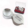 thumbnail image 2 of 3 Pieces 10x/20x/30x Jewelers Loupe Glass Diamond Magnifying Glass Metal Round Body Jewelers Eye Loupe Magnifying Glass 21mm Lens Diameter Silver Colo, 2 of 4