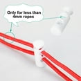 thumbnail image 1 of 20 piezas de bloqueadores de cordón de resorte de plástico, clips de extremo, tapones, sujetadores de doble agujero, deslizadores de cuerda, blancos, 1 of 7