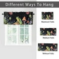 thumbnail image 6 of Fairy Tale Window Curtain Valances Boho Green Leaves Rustic Frog Mushroom Flower Plant Galaxy Rod Pocket Window Valance for Living Room Bathroom Bedroom Kitchen 54 by 18 in, 1 Panel, 6 of 6