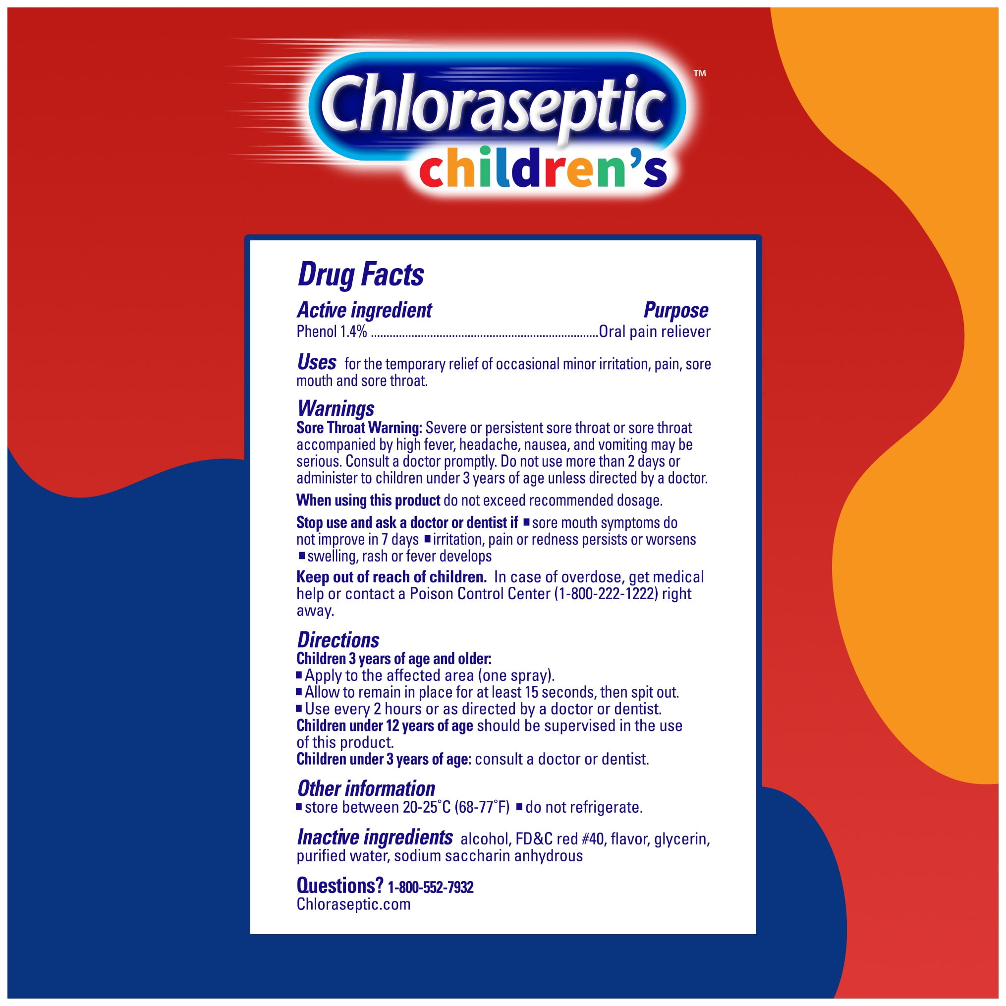 Chloraseptic Children’s Sore Throat Spray, Cherry-licious Throat Remedy, 6 oz