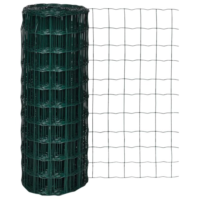 vidaXL Clôture Euro Acier 10x1,0 m Vert