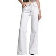 thumbnail image 3 of Women'S Low-Rise Baggy Jeans, High Stretchy Y2K Wide Leg Jeans Straight Leg Denim Pants White M, 3 of 9