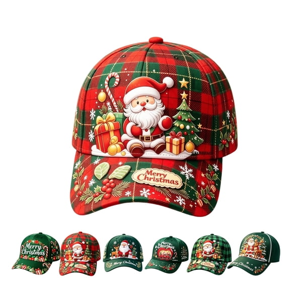 GrmtClth Christmas Baseball Cap Printed Trucker Hat Cute Holiday Party Costume Accessory Adjustable Dad Hat for Adults Festival Daily Wear