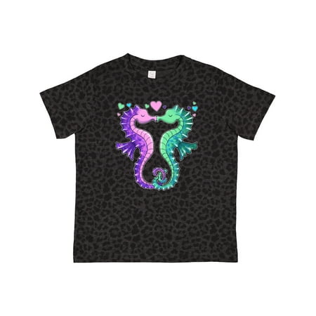 

Inktastic Seahorses Kissing with Hearts Gift Toddler Boy or Toddler Girl T-Shirt