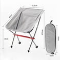 thumbnail image 2 of Silla plegable para acampar, silla de playa plegable resistente para barbacoa, pesca en el jardín Gris, 2 of 8