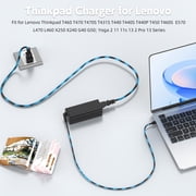 Lenovo 65W AC Power Adapter USB Square Tip Charger for ThinkPad Laptop