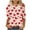 #048-Red, variant on Craaazy Valentine Shirts for Women Fashion Heart Printed 3/4 Sleeve Round Neck Pullover Tops Gifts