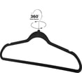 thumbnail image 2 of Westex  Laundry Solutions by Luxury Velvet Non-Slip Hangers, Black - Pack of 25, 2 of 2