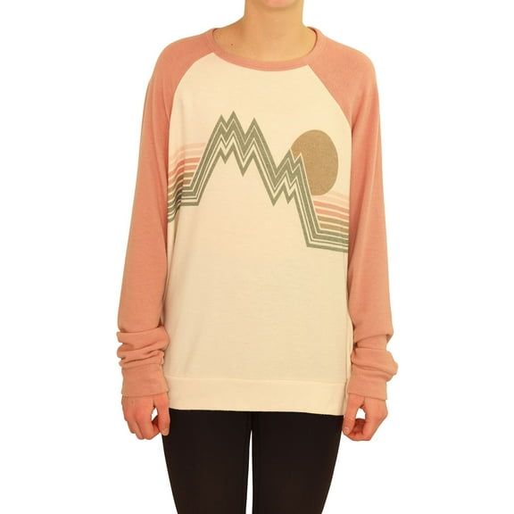 P.J. Salvage Womens Mountain Graphic Pajama Sweater, Multicoloured, Medium