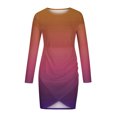 thumbnail image 4 of Moda mujer sexy cuello redondo color sólido borla vestido falda corta Pompotops hdfakjf3544, 4 of 5