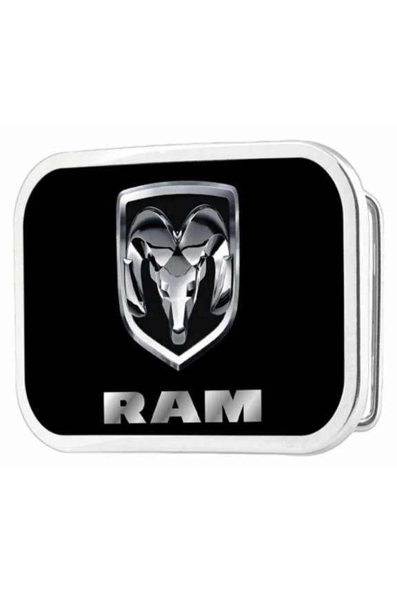 Dodge Automobile Company Silver Ram Logo Rockstar Belt Buckle