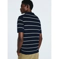 thumbnail image 3 of Free Assembly Men's Textured Stripe Polo Sweater with Short Sleeves, Sizes S-3XL, 3 of 6