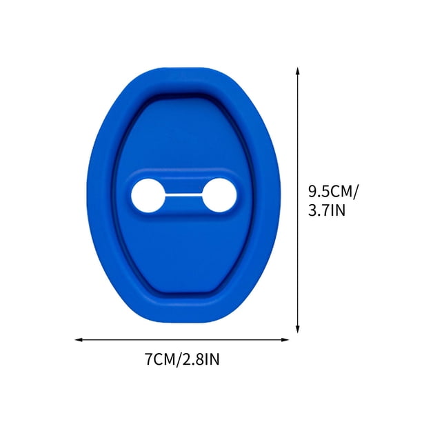 Protector de cierre de puerta del coche - Almohadilla amortiguadora de silicona, pegatina anticolisión engrosada para hebilla de puerta del vehículo (pack de 4)