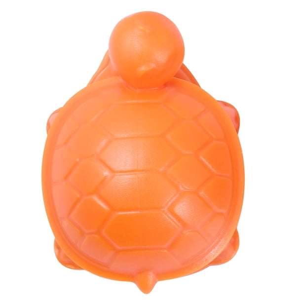 Cepillo de limpieza de pecera de dibujos animados, herramientas de limpieza de acuario de tortuga, mini cepillos magnéticos (naranja)