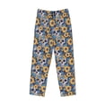 thumbnail image 2 of Haiem Skull daisy yellow blue Men's Pajama Pants Ultra Lightweight Pjs Bottoms Sleepwear Bottom Pants With Pocket Drawstring-Small, 2 of 7