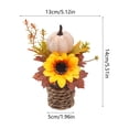 thumbnail image 2 of QISIWOLE Artificial Fall Halloween Pumpkin Maple Leaf Sunflower Potted Plants,6in Autumn Harvest Decorations for Thanksgiving, Home Gifts, 2 of 6