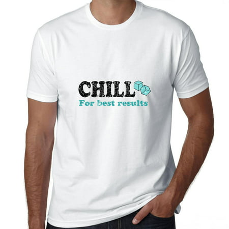 Chill For Best Results - Ice Cubes Drinking Design Men's (Ice Cube Man's Best Friend)