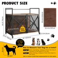 thumbnail image 2 of Double Door Dog Crate Furniture - 31" / 41" Heavy Duty Wooden Kennel with Lockable Wheels, Decorative Pet Cage for Indoor Use, 2 of 7