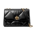 thumbnail image 1 of Bolsa Crossbody Tory  burch Kira color negro con doble asa dorada, 1 of 5