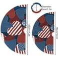 thumbnail image 3 of FMSHPON American Flag Tree Skirt Independence Day Xmas Christmas Tree Skirt Stand Mat for Holiday Party Decoration Indoor Outdoor 48 inches, 3 of 6