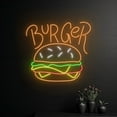 thumbnail image 2 of Handmadetneonsign Burger Neon Sign, Burger Neon Light, Burger Led Light, Fast Food Led Sign, Wall Décor, 2 of 5