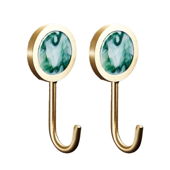 Solid Brass Decorative Wall Hook,Hole Wall Mount,Shining Gold Fancy Hook