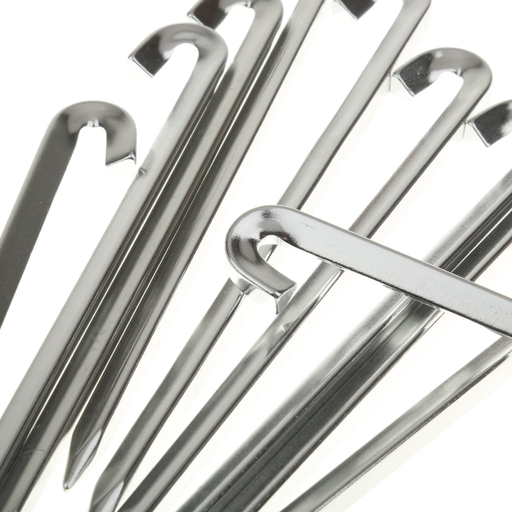 10pcs aluminum alloy tent pegs square nail stakes hook pin nails camping 16cm MW 