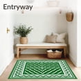 thumbnail image 3 of ODIKA 2'x3' Machine Washable Non-Slip Area Rug, Interlocking Labyrinth with Elegant Motifs High Traffic Rug, Green, 597732, 3 of 7