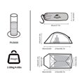 thumbnail image 2 of Naturehike Cloud-Up 1/2/3 Person Backpacking Tent Lightweight Waterproof, 2 of 8