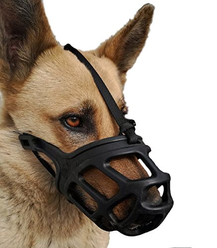 Mayerzon Dog Muzzle for Small Medium Large Dogs Anti Biting Barking Chewing with Soft Padding and Adjustable Loop 