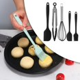 thumbnail image 1 of de 5 s de silicona, s de silicona sin BPA resistentes al calor, s raspadoras pequeñas profesionales para utensilios de Negro perfecl Cocina con espátula, 1 of 7